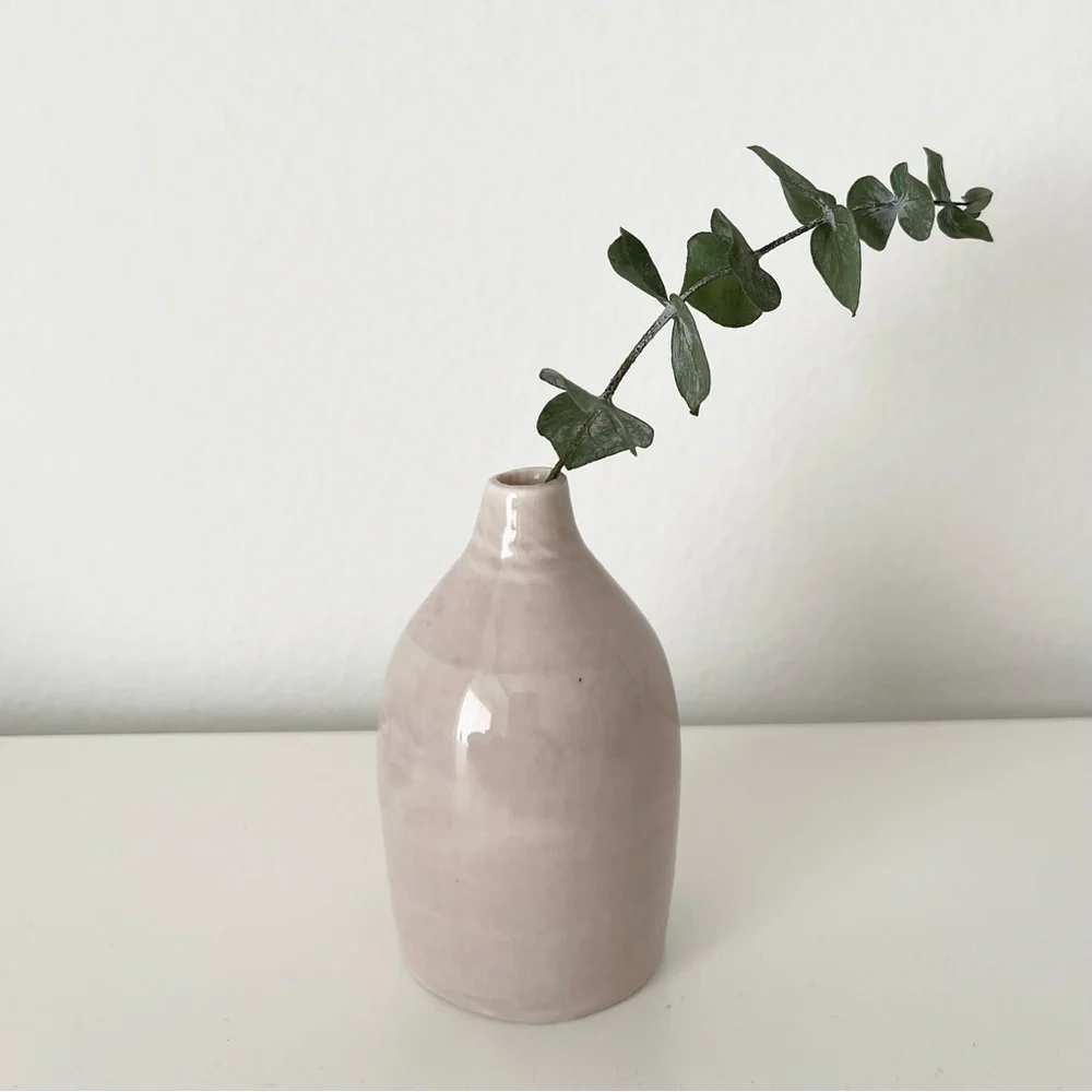 Handmade Mini Ceramic Pottery Flower Bud Vase from ABC Carpet & Home 3 inches
